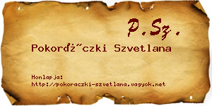 Pokoráczki Szvetlana névjegykártya